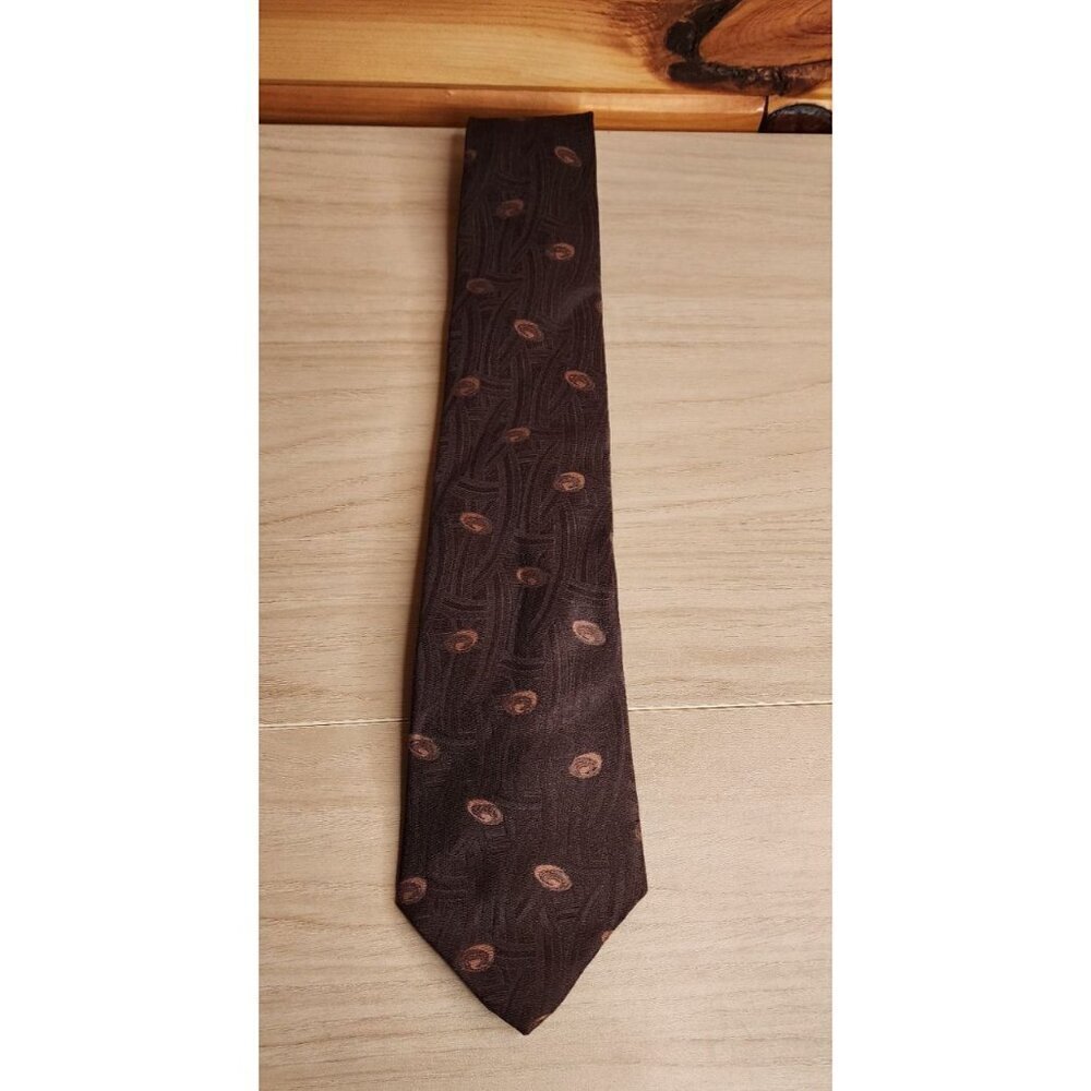 The American Edition Neck Tie Brown 95% Polyester 5% Silk Made In USA